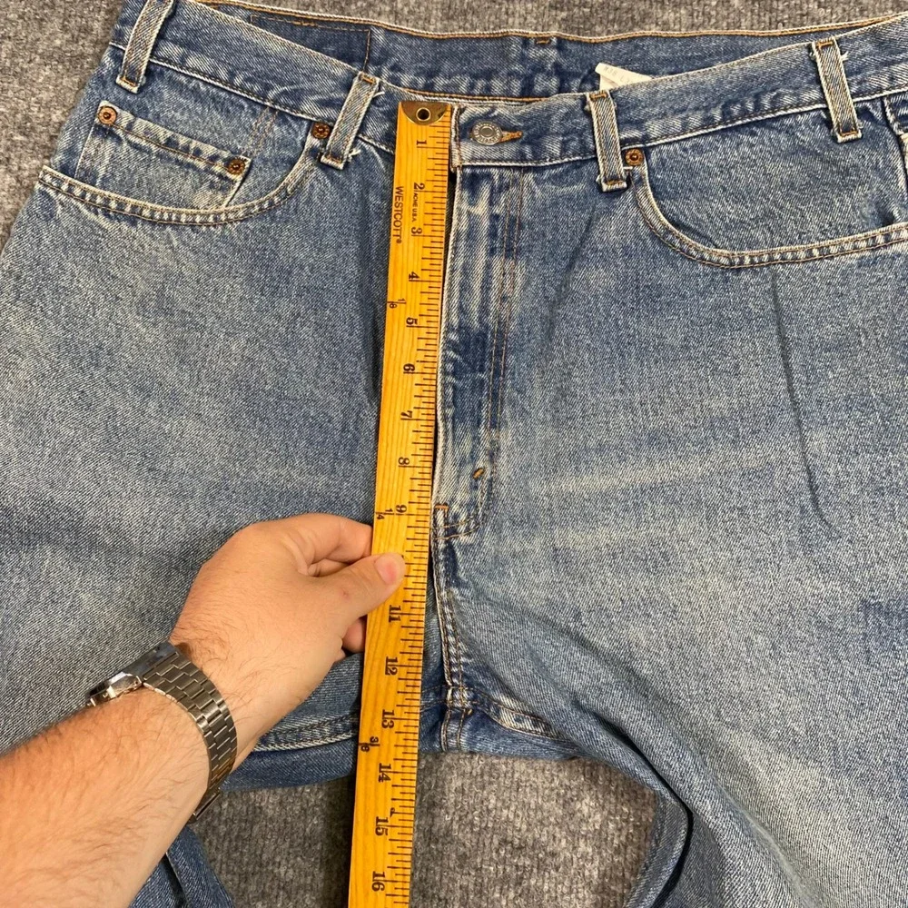 Levis 550 Vintage Relaxed Fit Tapered‎ Leg Jeans Mens 38x30 Blue Denim
